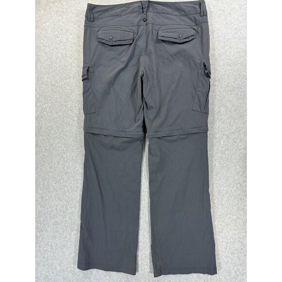 Prana Cargo Roll Up Hiking Travel Pants (Women's Size 12) Gray -‎ - Picture 13 of 13